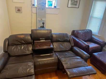 Photo of free Leather Couch (Tufts/Medford) #1