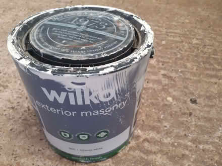 Photo of free Exterior Smooth Masonry Paint (White) 1/2 Tub (Cressex HP12) #1
