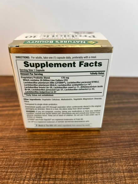 Photo of free Nature’s Bounty Probiotic 10 (Owings Mills,MD) #3