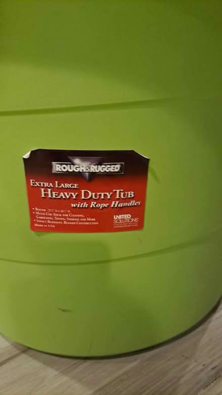 Photo of free Large plastic tub (Off of Rt 206 and Triangle Rd) #1
