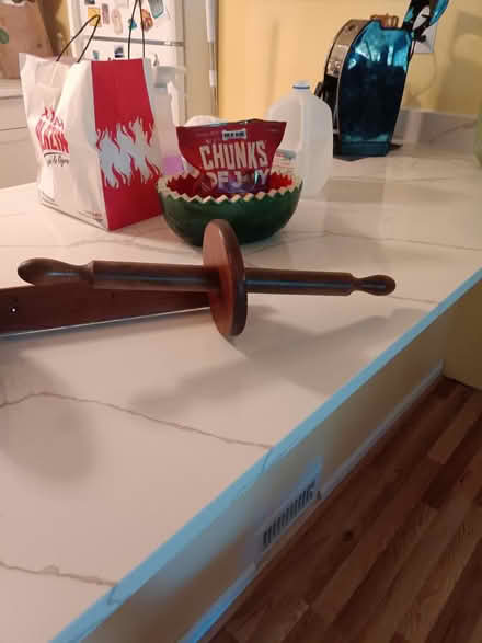 Photo of free wooden paper towel holder (Telegraph Rd., Alexandria) #1