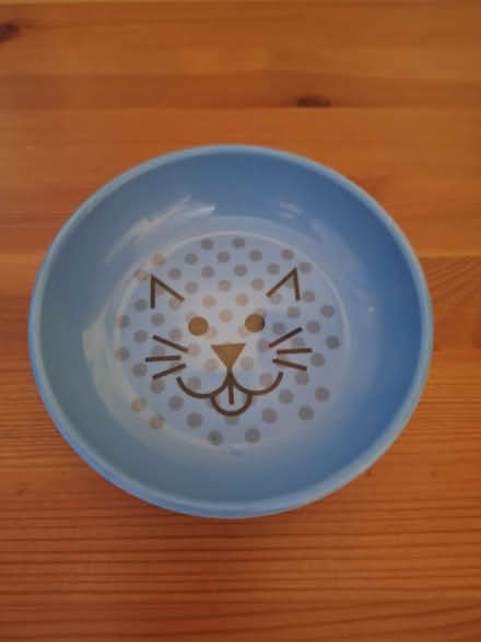 Photo of free Cat food bowl, litter box and scoop (Darien, near 75th & Lemont Rd) #1