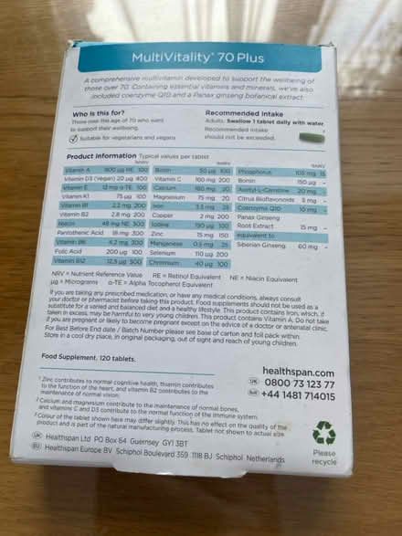 Photo of free Multivitamins for 70+ (Worthing BN14) #2