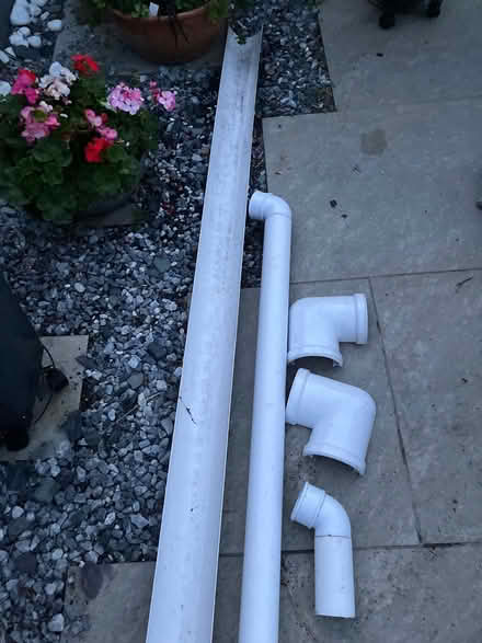 Photo of free White plastic guttering (Wickford) #2