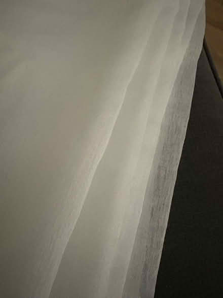 Photo of free White voile curtains 45” x 54” (L36 Roby) #1