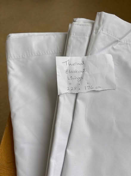 Photo of free Blackout curtain lining - white (Bexleyheath DA6) #1