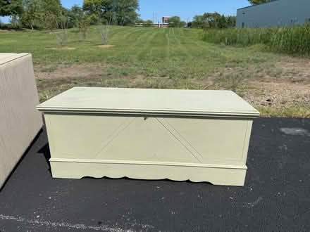 Photo of free Cedar Lane Wooden Chest (105 Albrecht Dr Lake Bluff IL) #1