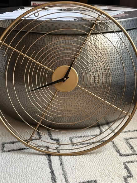 Photo of free Gold metal wall clock (Rego Park) #1