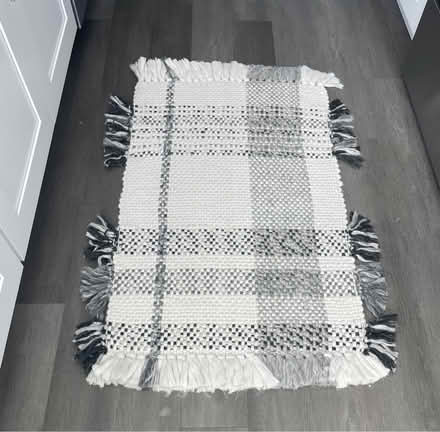 Photo of free Plaid Woven Fringe Rug (Carmel, IN) #1