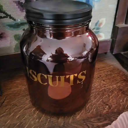 Photo of free Amber Glass Biscuit Tin (Warlingham CR6) #1
