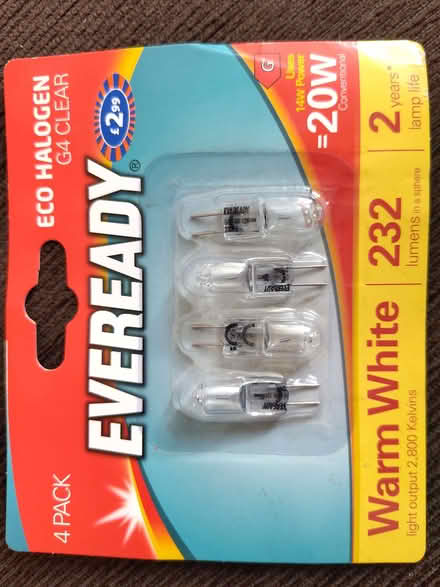 Photo of free G4 clear Eco halogen bulbs warm white (Lower Walkley S6) #1