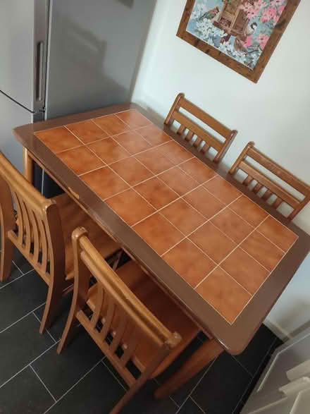 Photo of free Solid wood dining table and 4 chairs (Rhosllanerchrugog LL14) #1