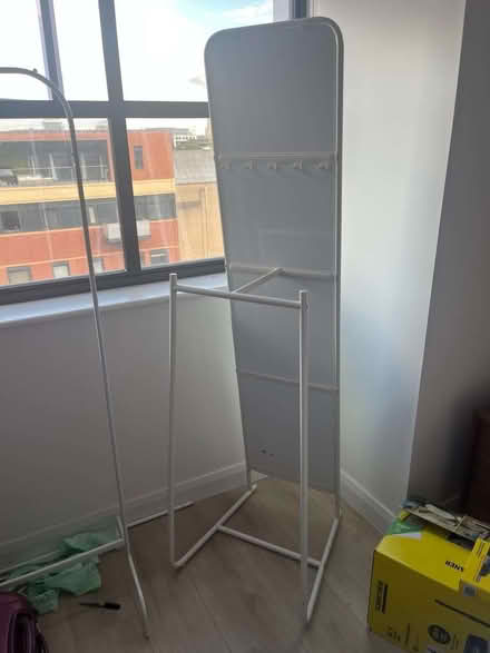 Photo of free Standing mirror with hooks (Slough central SL1) #2