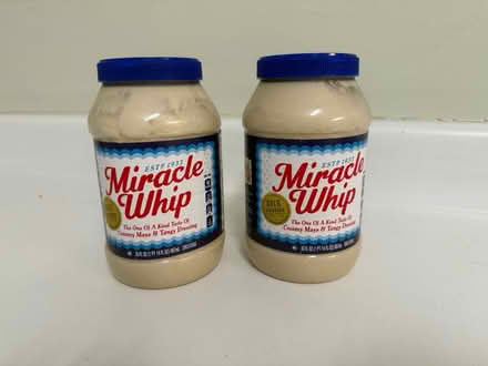 Photo of free Two unopened jars of Miracle Whip (Valencia Avenue, Sunnyvale) #1