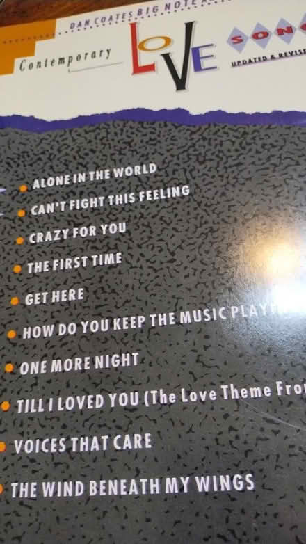 Photo of free Contemporary Love Songs (Allen) #1