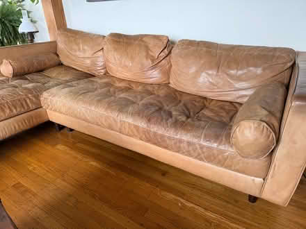 Photo of free West elm leather sectional (Noe valley) #1