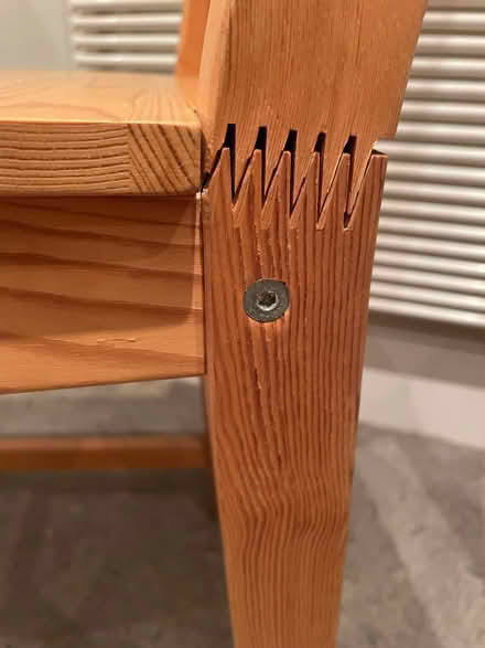 Photo of free Two pine dining chairs (Wormholt W12) #2