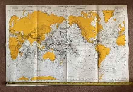 Photo of free Map of Topography of the oceans (Winklebury RG23) #1