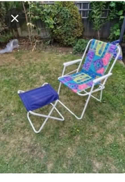 Photo of free Garden chair snd stool (Great Baddow CM2) #1