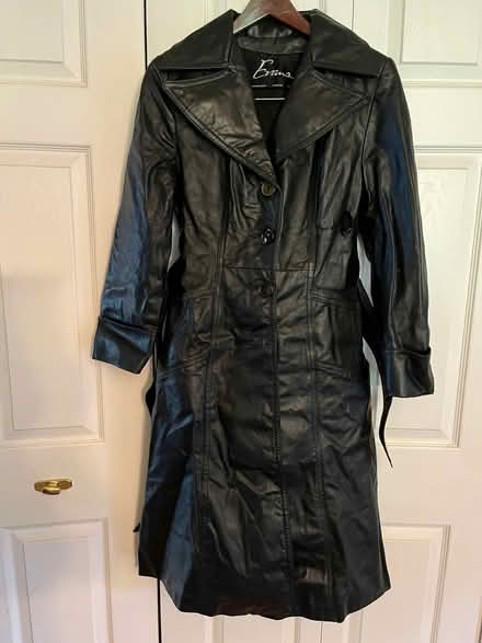 Photo of free Long Black Leather Coat (Germantown) #1