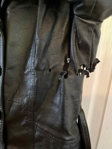 Photo of free Long Black Leather Coat (Germantown) #2