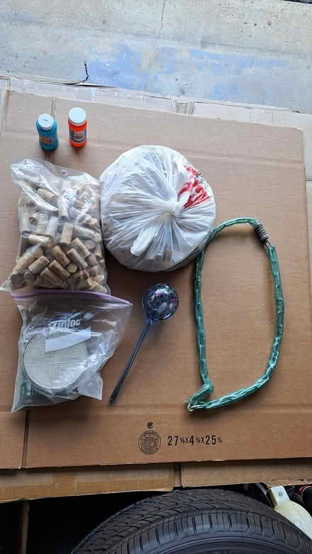Photo of free Wine corks, bubbles, bike lock etc (Off of Rt 206 and Triangle Rd) #1