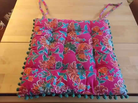 Photo of free Two pink tasseled seat cushions (BT17) #1