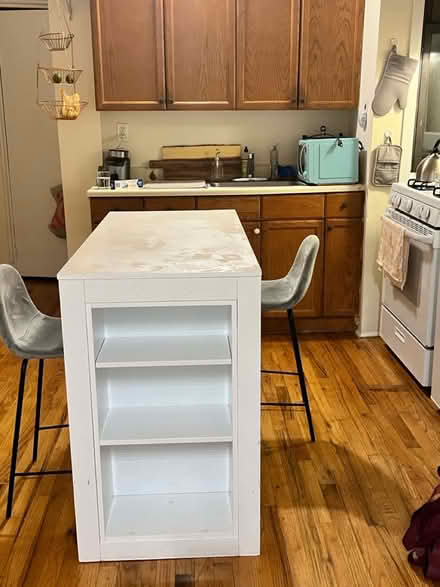 Photo of free Counter height table & 2 chairs (Harlem/Columbia University) #1