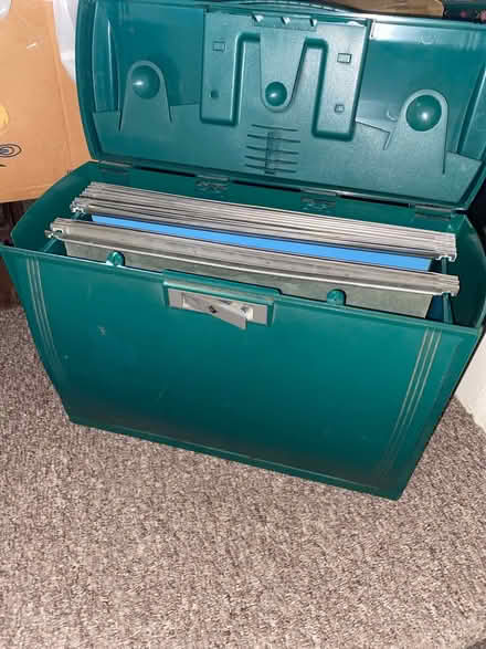 Photo of free File storage box. Green (Beaumont LA1) #2