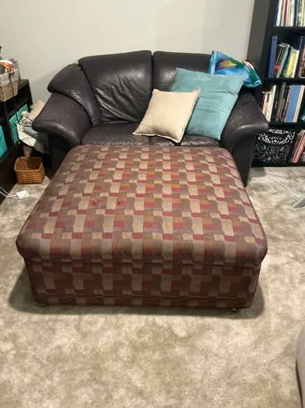 Photo of free Large square ottoman (Howell) #1