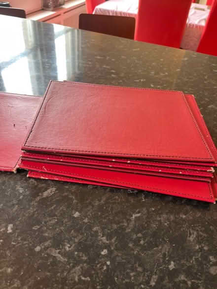 Photo of free 8 table mats red leather (Widcombe) #1