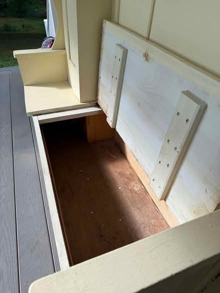 Photo of free Wooden Seat With Storage (Groton, Hoyts Wharf Road) #4