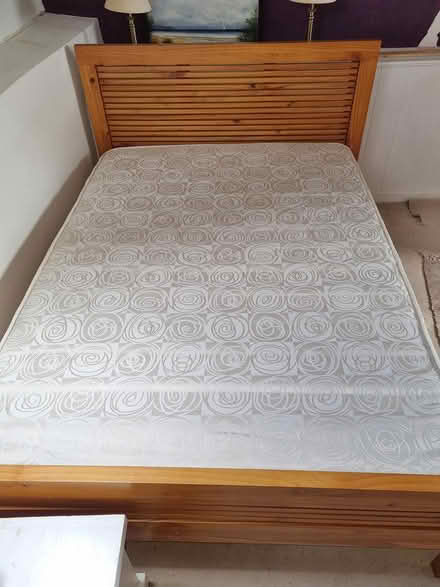 Photo of free Pine Double Bed and Mattress (HR6 area) #1
