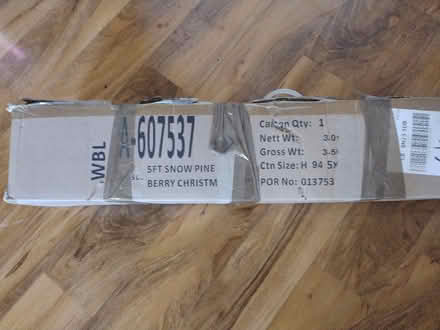 Photo of free 5 ft snow pine Christmas tree in box (Old Town TN40) #1