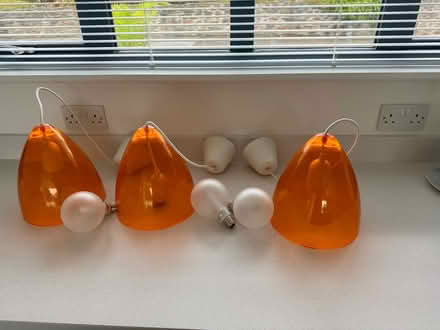 Photo of free 3x Nordlux kitchen pendant lights with bulbs (Trebah TR11) #1