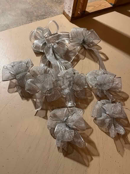 Photo of free Sparkling silver holiday bows (Milton) #1