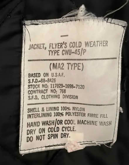 Photo of free Black flying jacket/heavy coat (Cambridge CB4) #2
