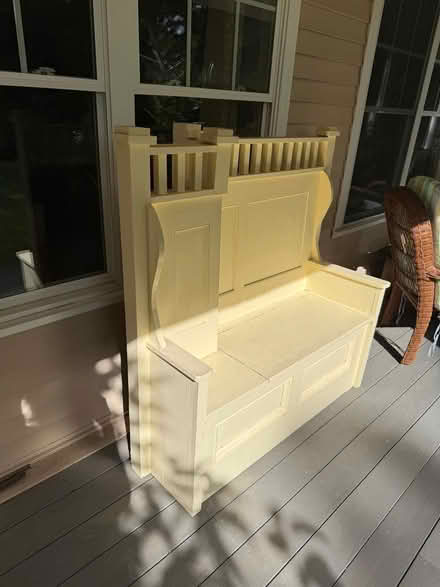 Photo of free Wooden Seat With Storage (Groton, Hoyts Wharf Road) #2