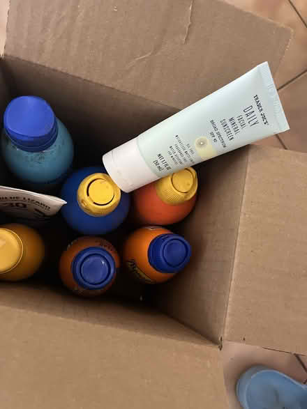 Photo of free Box of Used Sunscreen (Moving) (Alameda near Fernside and high) #1