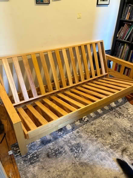 Photo of free Wooden futon frame (Roxborough/ Wissahickon) #1