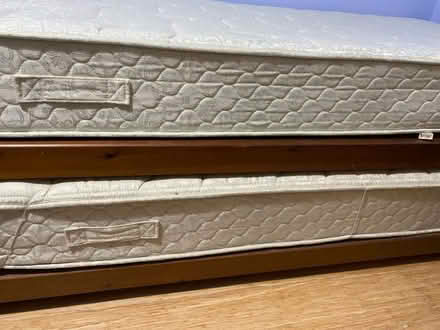 Photo of free 2 single beds with mattresses (Wilden DY13) #1