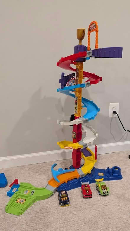 Photo of free V-tech Car Tower w/ 3 Cars (Alexandria, VA) #1