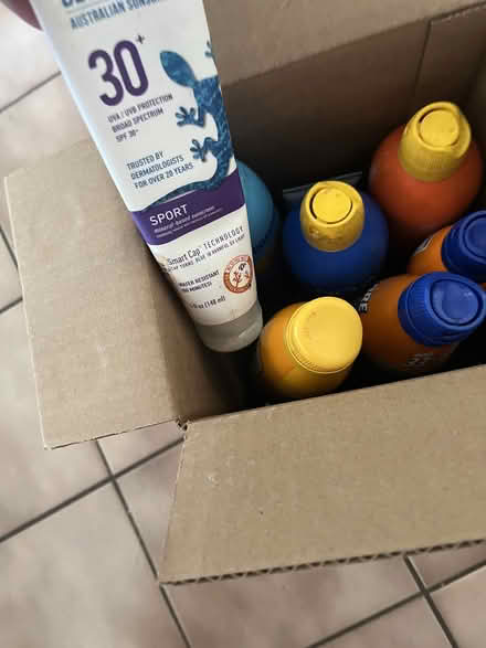 Photo of free Box of Used Sunscreen (Moving) (Alameda near Fernside and high) #2