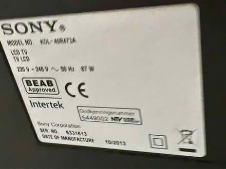 Photo of free Sony Bravia 40” Tv (South Harting GU31) #2