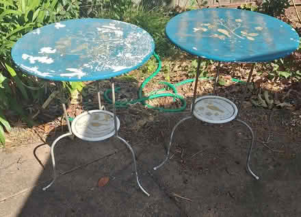 Photo of free Two outdoor(?) Tables (SR, Bret Harte, near Jackson's) #1