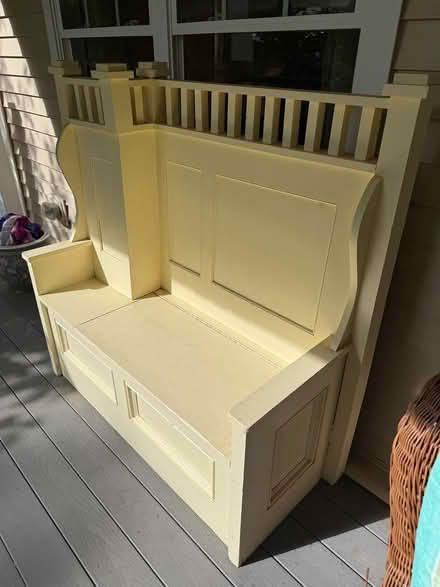 Photo of free Wooden Seat With Storage (Groton, Hoyts Wharf Road) #1