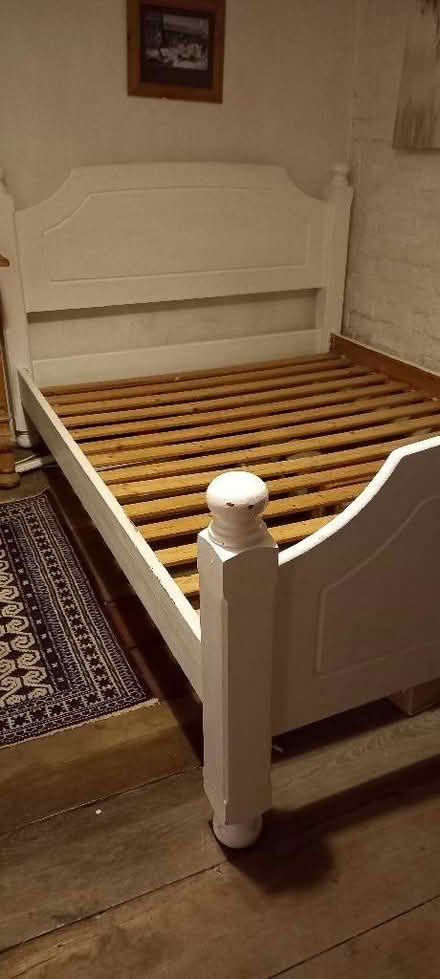 Photo of free Painted pine double bed (no mattress). (Nash LD8) #3