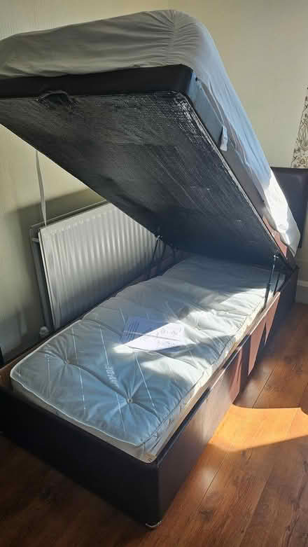 Photo of free Gas lift bed, headboard and matress (Wolvey LE10 3) #1