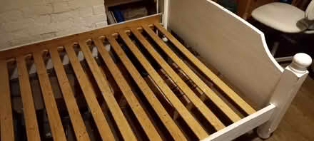 Photo of free Painted pine double bed (no mattress). (Nash LD8) #2