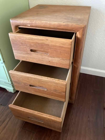 Photo of free wooden 3 tier cabinet drawers (west oakland) #2